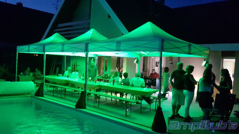 Tonnelles 3x3m éclairées la nuit