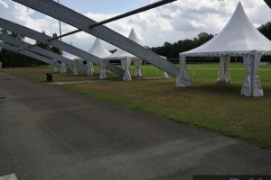 Installation de gardens pour un événement sportif
