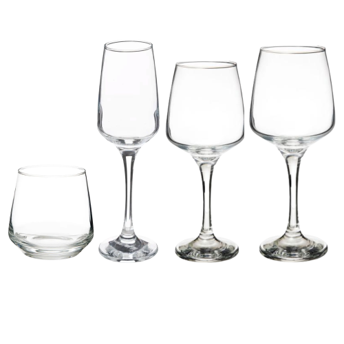 Tradineur Misket Lot de 6 verres à vin, verres à vin, cocktails, champagne, eau, passent au lave-vaisselle, élégants, fêtes (210 ml, 14,8 x 6,8 cm